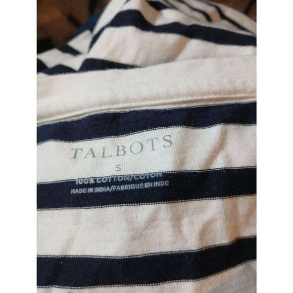 Talbots Christmas Striped Crewneck Top Size Small - Picture 9 of 9